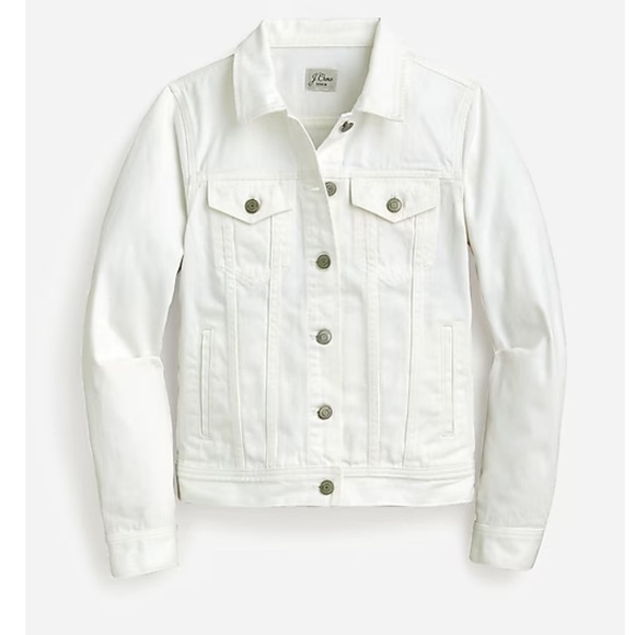 J. Crew Classic denim jacket in white BH763 White XXS - Picture 5 of 7
